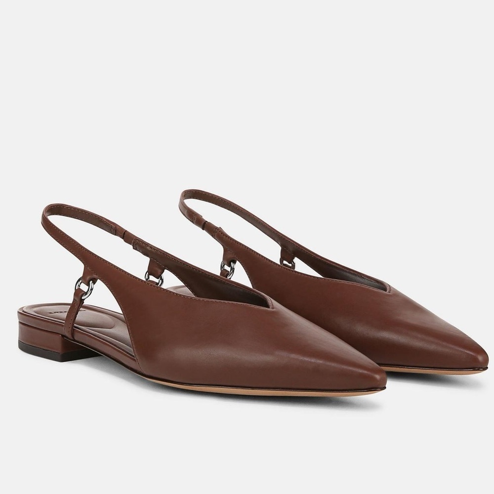 NEW Vince Ines Leather Slingback Flat Size: 6
